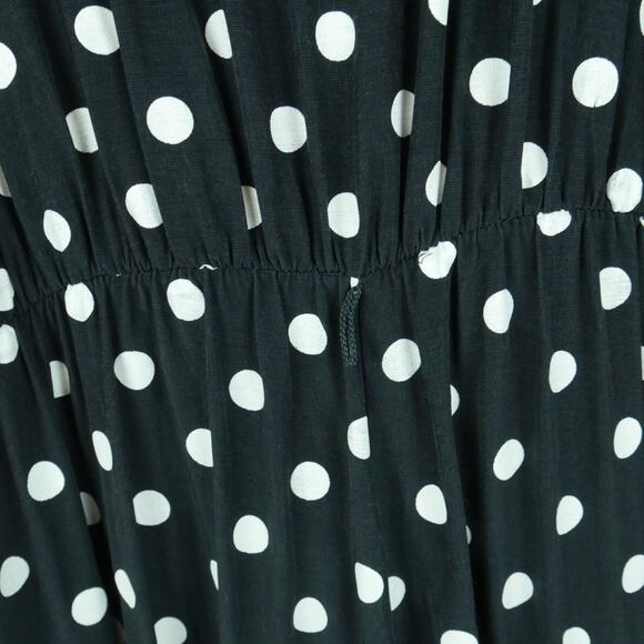 Vintage Small Dress Polka Dot Fit Flare 90s Retro Rockabilly Preppy Midi Punk - Picture 3 of 11